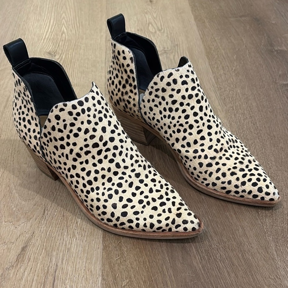 Dolce Vita Leopard Print Ankle Boots